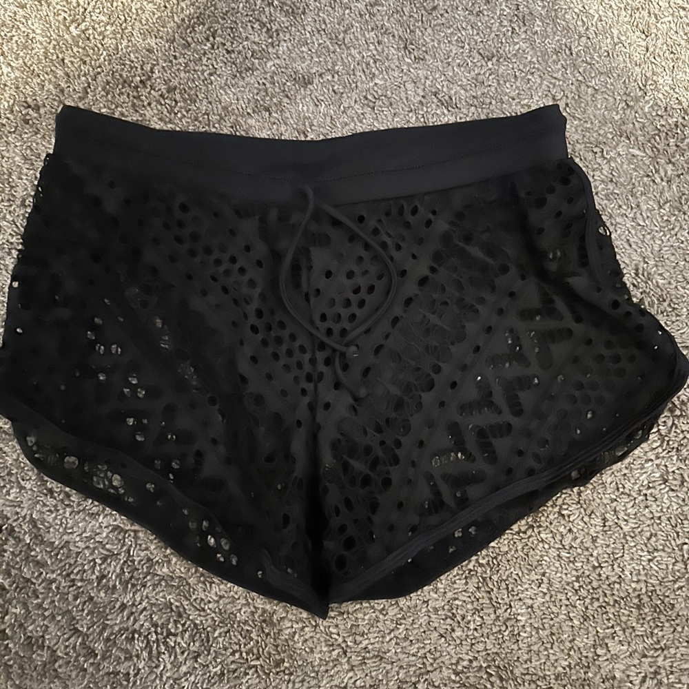 Womens small black lace tankini swim shorts. BNWT